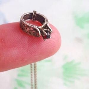 🌙Vintage 925 Garnet Birthstone Ring January on 925 Chain